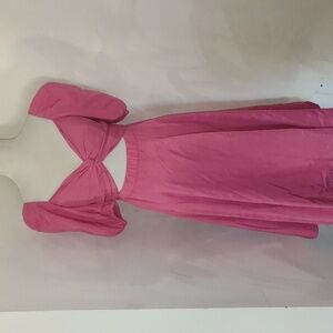 Kate Spade Pink  Twist Bodice Puff Sleeve Dress   Size 4